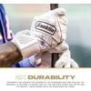image:imageFranklin Sports MLB Batting Gloves  Infinite Powerstrap Baseball  Softball Long Cuff Batting Gloves  Adult  YouthVanillaGold
