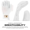 image:imageFranklin Sports MLB Batting Gloves  Infinite Powerstrap Baseball  Softball Long Cuff Batting Gloves  Adult  YouthWhiteGold
