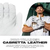 image:imageFranklin Sports MLB Batting Gloves  Infinite Powerstrap Baseball  Softball Long Cuff Batting Gloves  Adult  YouthWhiteGold