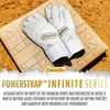 image:imageFranklin Sports MLB Batting Gloves  Infinite Powerstrap Baseball  Softball Long Cuff Batting Gloves  Adult  YouthWhiteGold