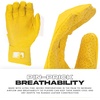 image:imageFranklin Sports MLB Batting Gloves  Infinite Powerstrap Baseball  Softball Long Cuff Batting Gloves  Adult  YouthYellow