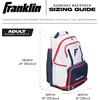 image:imageFranklin Sports MLB Gameday Baseball  Softball Backpack  Adult Youth Equipment  Bat Bag  Stores Batting Gloves Helmet Cleats  More  Waterproof Premium BatpackRedWhiteBlue