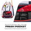 image:imageFranklin Sports MLB Gameday Baseball  Softball Backpack  Adult Youth Equipment  Bat Bag  Stores Batting Gloves Helmet Cleats  More  Waterproof Premium BatpackRedWhiteBlue
