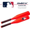 image:imageFranklin Sports MLB Jumbo Kids Plastic Baseball Bat  Backyard Bat with Large Barrel for Toddlers  Fat Plastic BatRed