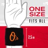 image:imageFranklin Sports MLB Team Licensed Baseball Wristbands  MLB Team Logo Sweat Wristbands  Great for Costumes  Uniforms  PairBaltimore Orioles
