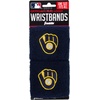 image:imageFranklin Sports MLB Team Licensed Baseball Wristbands  MLB Team Logo Sweat Wristbands  Great for Costumes  Uniforms  PairMilwaukee Brewers