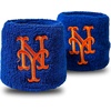 image:imageFranklin Sports MLB Team Licensed Baseball Wristbands  MLB Team Logo Sweat Wristbands  Great for Costumes  Uniforms  PairNew York Mets