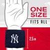 image:imageFranklin Sports MLB Team Licensed Baseball Wristbands  MLB Team Logo Sweat Wristbands  Great for Costumes  Uniforms  PairNew York Yankees
