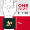 image:imageFranklin Sports MLB Team Licensed Baseball Wristbands  MLB Team Logo Sweat Wristbands  Great for Costumes  Uniforms  PairOakland Athletics