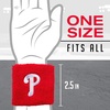 image:imageFranklin Sports MLB Team Licensed Baseball Wristbands  MLB Team Logo Sweat Wristbands  Great for Costumes  Uniforms  PairPhiladelphia Phillies