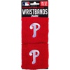 image:imageFranklin Sports MLB Team Licensed Baseball Wristbands  MLB Team Logo Sweat Wristbands  Great for Costumes  Uniforms  PairPhiladelphia Phillies
