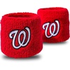 image:imageFranklin Sports MLB Team Licensed Baseball Wristbands  MLB Team Logo Sweat Wristbands  Great for Costumes  Uniforms  PairWashington Nationals