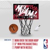 image:imageFranklin Sports NBA Team Over the Door Basketball Hoops  Kids Indoor Mini Basketball Hoop  Ball Set  NBA Fan Mini HoopsMiami Heat