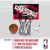 image:imageFranklin Sports NBA Team Over the Door Basketball Hoops  Kids Indoor Mini Basketball Hoop  Ball Set  NBA Fan Mini HoopsToronto Raptors