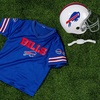 image:imageFranklin Sports NFL Kids Helmet  Jersey Sets  Youth NFL Team Uniform Sets  Costume Set  Helmet Jersey  ChinstrapMediumBuffalo Bills