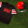 image:imageFranklin Sports NFL Kids Helmet  Jersey Sets  Youth NFL Team Uniform Sets  Costume Set  Helmet Jersey  ChinstrapMediumCleveland Browns