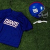 image:imageFranklin Sports NFL Kids Helmet  Jersey Sets  Youth NFL Team Uniform Sets  Costume Set  Helmet Jersey  ChinstrapMediumNew York Giants