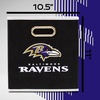 image:imageFranklin Sports NFL Storage Bins  Collapsible Cube Container  Basket  NFL Office Bedroom  Living Room  11x11Baltimore Ravens