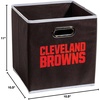 image:imageFranklin Sports NFL Storage Bins  Collapsible Cube Container  Basket  NFL Office Bedroom  Living Room  11x11Cleveland Browns