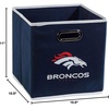 image:imageFranklin Sports NFL Storage Bins  Collapsible Cube Container  Basket  NFL Office Bedroom  Living Room  11x11Denver Broncos