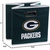 image:imageFranklin Sports NFL Storage Bins  Collapsible Cube Container  Basket  NFL Office Bedroom  Living Room  11x11Green Bay Packers