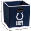 image:imageFranklin Sports NFL Storage Bins  Collapsible Cube Container  Basket  NFL Office Bedroom  Living Room  11x11Indianapolis Colts