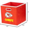 image:imageFranklin Sports NFL Storage Bins  Collapsible Cube Container  Basket  NFL Office Bedroom  Living Room  11x11Kansas City Chiefs