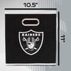 image:imageFranklin Sports NFL Storage Bins  Collapsible Cube Container  Basket  NFL Office Bedroom  Living Room  11x11Las Vegas Raiders