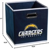image:imageFranklin Sports NFL Storage Bins  Collapsible Cube Container  Basket  NFL Office Bedroom  Living Room  11x11Los Angeles Chargers