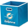 image:imageFranklin Sports NFL Storage Bins  Collapsible Cube Container  Basket  NFL Office Bedroom  Living Room  11x11Miami Dolphins