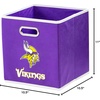 image:imageFranklin Sports NFL Storage Bins  Collapsible Cube Container  Basket  NFL Office Bedroom  Living Room  11x11Minnesota Vikings