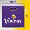 image:imageFranklin Sports NFL Storage Bins  Collapsible Cube Container  Basket  NFL Office Bedroom  Living Room  11x11Minnesota Vikings
