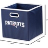 image:imageFranklin Sports NFL Storage Bins  Collapsible Cube Container  Basket  NFL Office Bedroom  Living Room  11x11New England Patriots