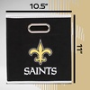 image:imageFranklin Sports NFL Storage Bins  Collapsible Cube Container  Basket  NFL Office Bedroom  Living Room  11x11New Orleans Saints