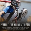 image:imageFranklin Sports NHL Kids Street Hockey Goalie Pads Set  Kids Hockey Training Equipment  Includes Block Pad Catch Glove and Goalie PadsBlackWhite