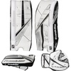 image:imageFranklin Sports NHL Kids Street Hockey Goalie Pads Set  Kids Hockey Training Equipment  Includes Block Pad Catch Glove and Goalie PadsBlackWhite