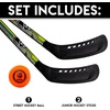 image:imageFranklin Sports NHL Kids Street Hockey Stick Set  Includes 2 Youth Street Hockey Sticks  1 Outdoor Roller Hockey Ball  Perfect Hockey Starter Set for KidsPlayer Sticks