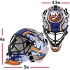 image:imageFranklin Sports NHL Team Logo Mini Hockey Goalie Mask with Case  Collectible Goalie Mask with Official NHL Logos and ColorsNew York Islanders