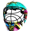 image:imageFranklin Sports NHL Youth Knee Hockey Goalie Pads  Helmet Set  Kids Knee  Mini Hockey Goalie Gear  Equipment  2 Leg Pads Catch Glove Blocker  Mask Included  Graffiti