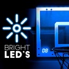 image:imageFranklin Sports Over The Door Indoor LED Basketball HoopsSteel Rim Mini BasketIncludes Ball and PumpLight Up BackboardBlue  1775 x 12