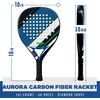 image:imageFranklin Sports Padel Racket  Aurora  Carbon Fiber Diamond Shape Padel Racket with Foam Core  MAX Grit Surface  365g  Premium for Intermediate  Advanced Players  Blue