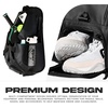 image:imageFranklin Sports Pickleball Pro Series Bag II  Court Backpack  Duffel Bag for Paddles Balls  Equipment StorageBlack