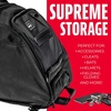 image:imageFranklin Sports Traveler Roller  Baseball and Softball  Equipment Bag  Compartment Black  1680D Polyester  Water Resistant Black