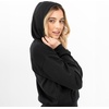 image:imageFranklin Sports Womens Cropped Pickleball Hooded Sweatshirt  Soft Athleisure Long Sleeve Pullover  Athletic HoodieBlack