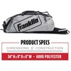 image:imageFranklin Sports Youth Baseball  Softball Bat Bag  Boys  Girls Tee Ball Softball  Baseball Bag for KidsGray