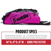 image:imageFranklin Sports Youth Baseball  Softball Bat Bag  Boys  Girls Tee Ball Softball  Baseball Bag for KidsPink