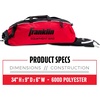 image:imageFranklin Sports Youth Baseball  Softball Bat Bag  Boys  Girls Tee Ball Softball  Baseball Bag for KidsRed