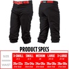 image:imageFranklin Sports Youth Baseball  Softball Pants  Knee High Pants for Boys  Girls Knicker Style with Belt LoopBlack