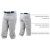 image:imageFranklin Sports Youth Baseball  Softball Pants  Relaxed Style Kids Pants for Boys  Girls with Belt LoopGray