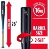 image:imageFranklin Sports Youth Baseball Bat  Heist Kids Baseball Bats for Ages 812  2 58 Inch Big Barrel Kids Metal Bat  Youth Drop 9  10 Aluminum Bats  USA Baseball  26 to 30 BatsRoyal
